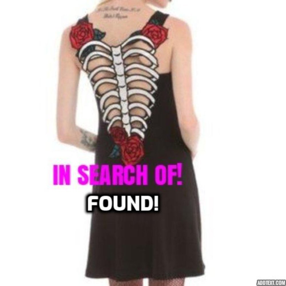 FOUND ISO! Hell Bunny Bones & Roses @seabreeze47 - Picture 1 of 6